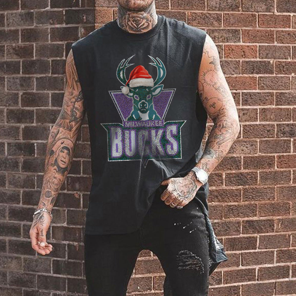Milwaukee Bucks Men's Christmas Funny Tank Tops