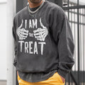 Halloween Graphics Casual Men's Crew Neck Sweatshirt