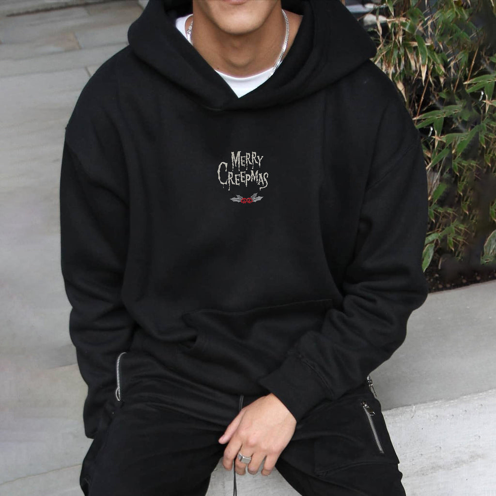 Merry Creepmas Men's Trendy Oversized Hoodies