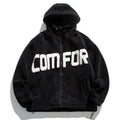 Men's Streetwear Zipper Up Hoode Sherpa Jackets