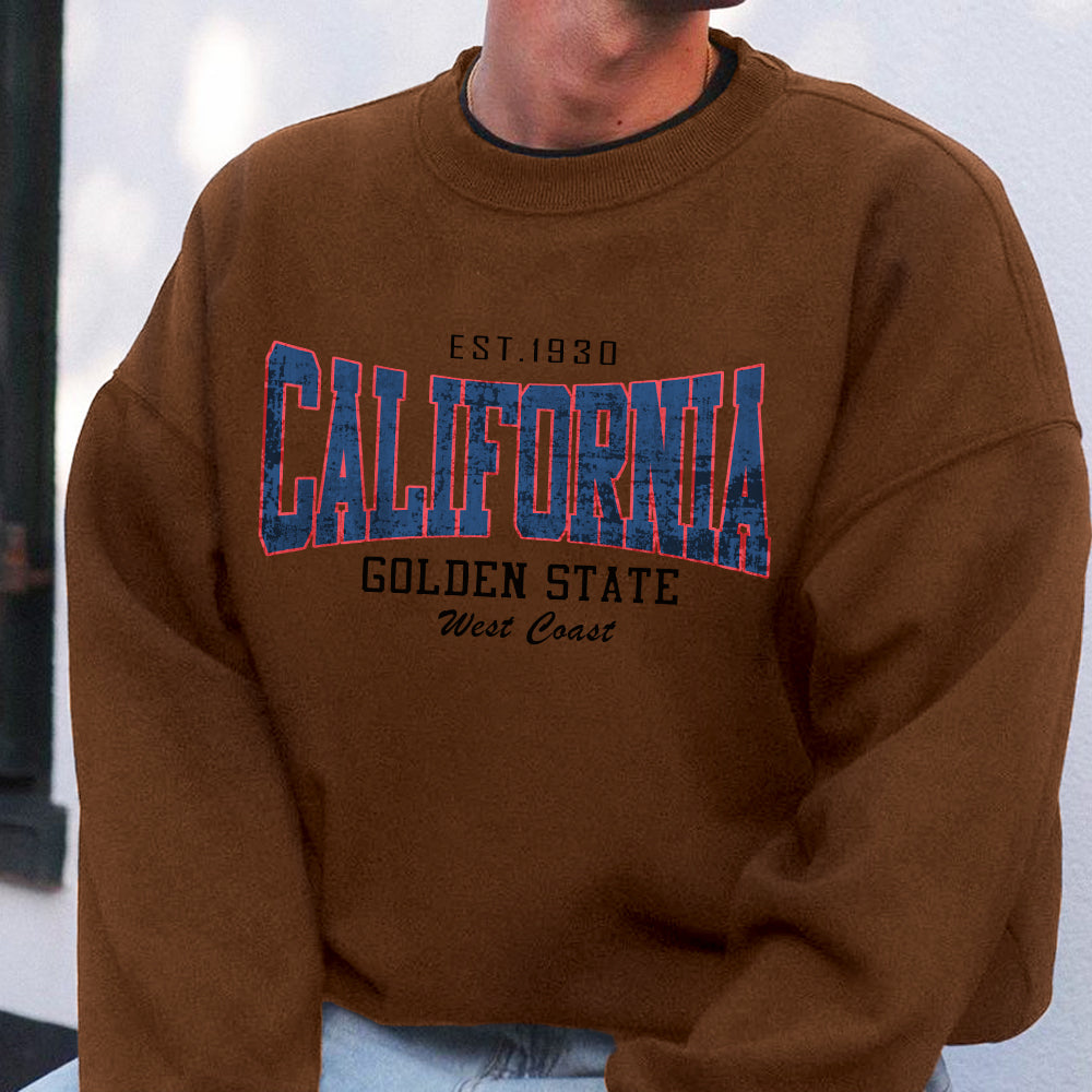 California 1930 Men's Casual Pullover Sweatshirts