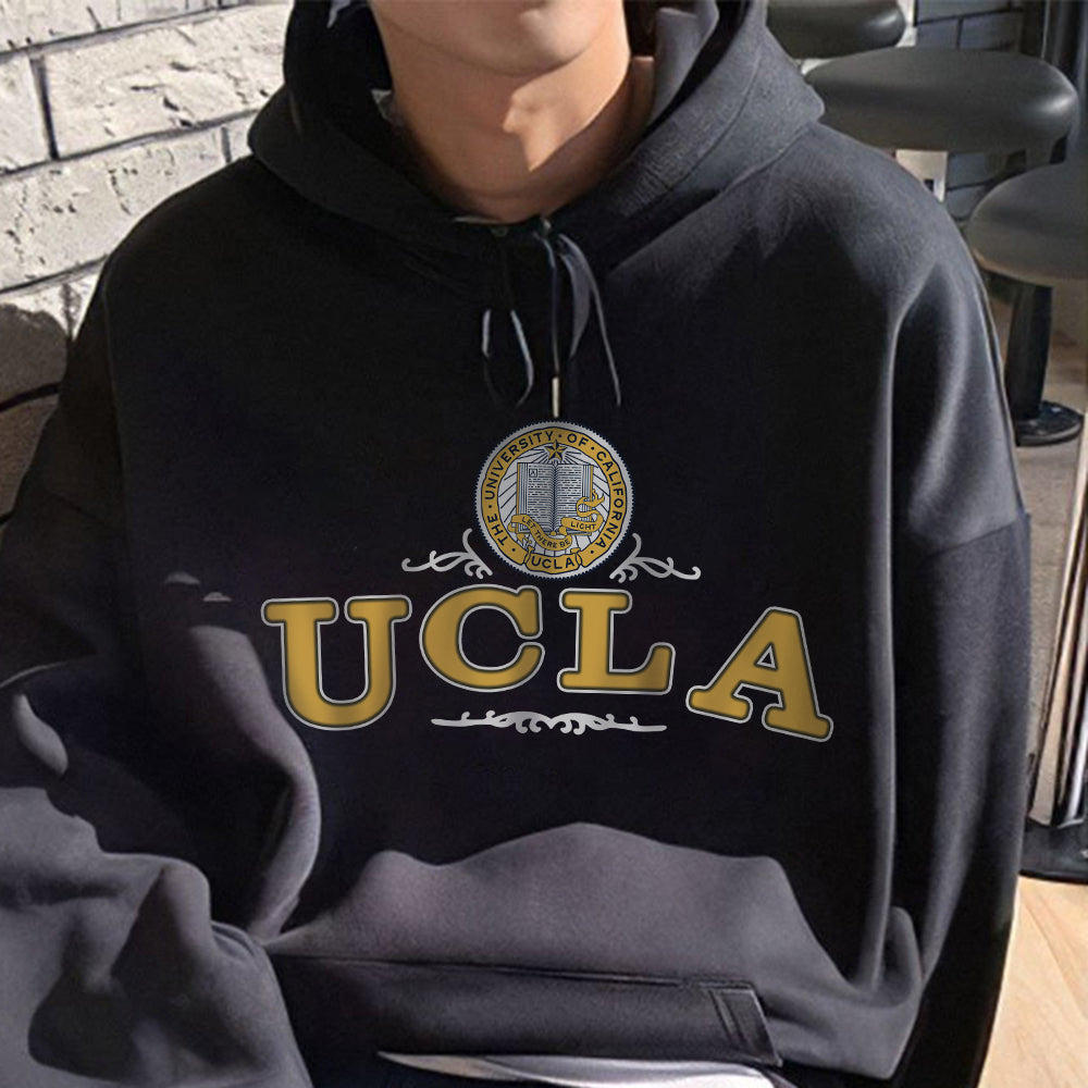 UCLA Print Men's Casual Loose Fit Hoodie