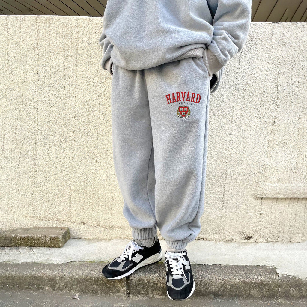 Harvard Men's Casual Elastic Waistband Fleece Sweatpants