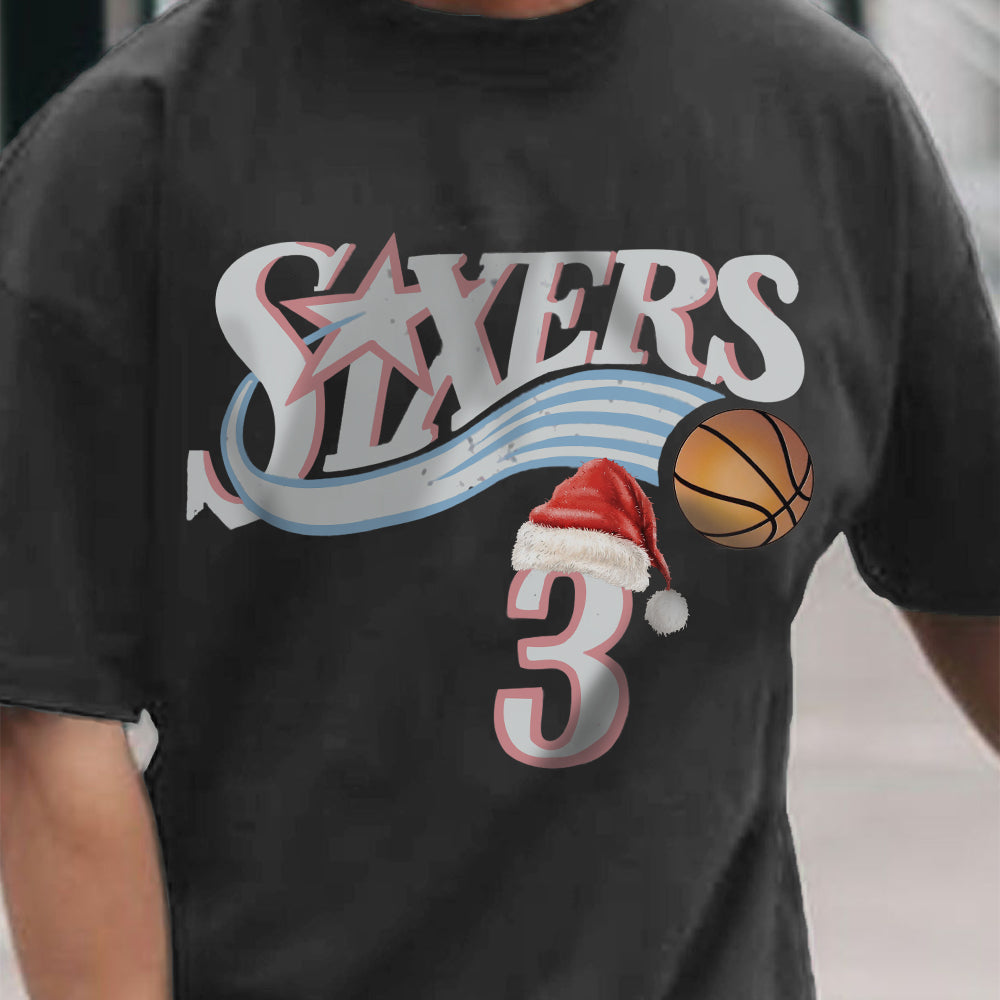 Sixers Men's Sports Christmas Casual T-Shirts