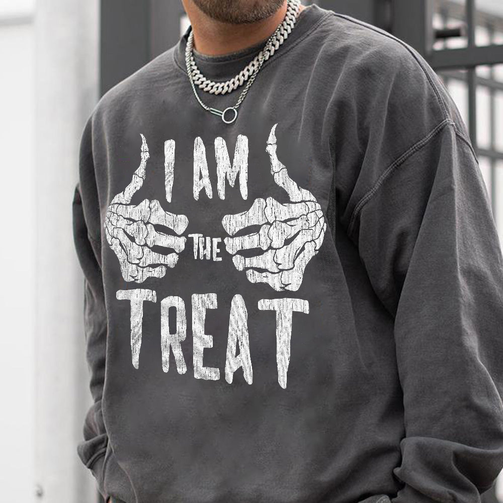 Halloween Graphics Casual Men's Crew Neck Sweatshirt