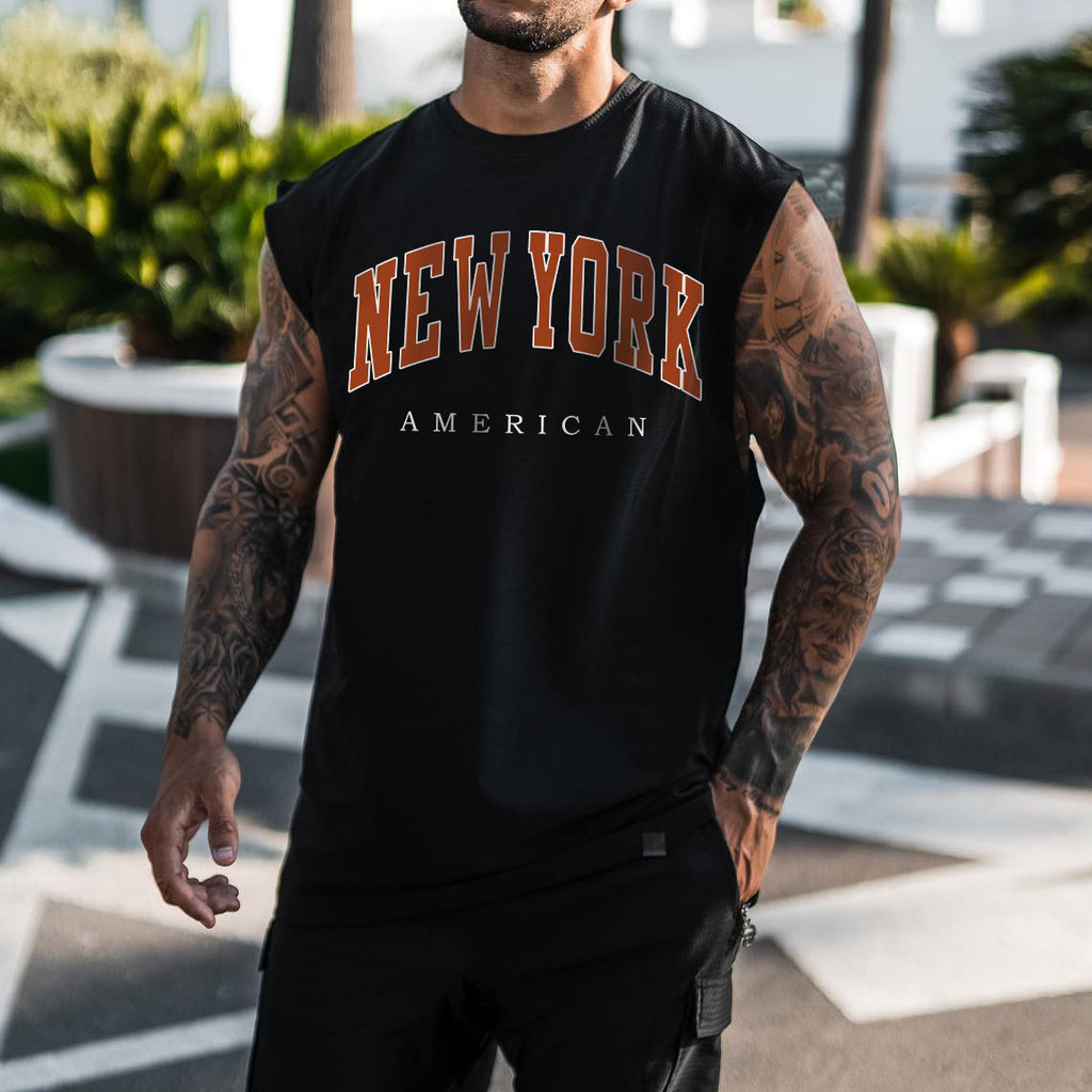 New York Men's Streetwear Casual Tank Top