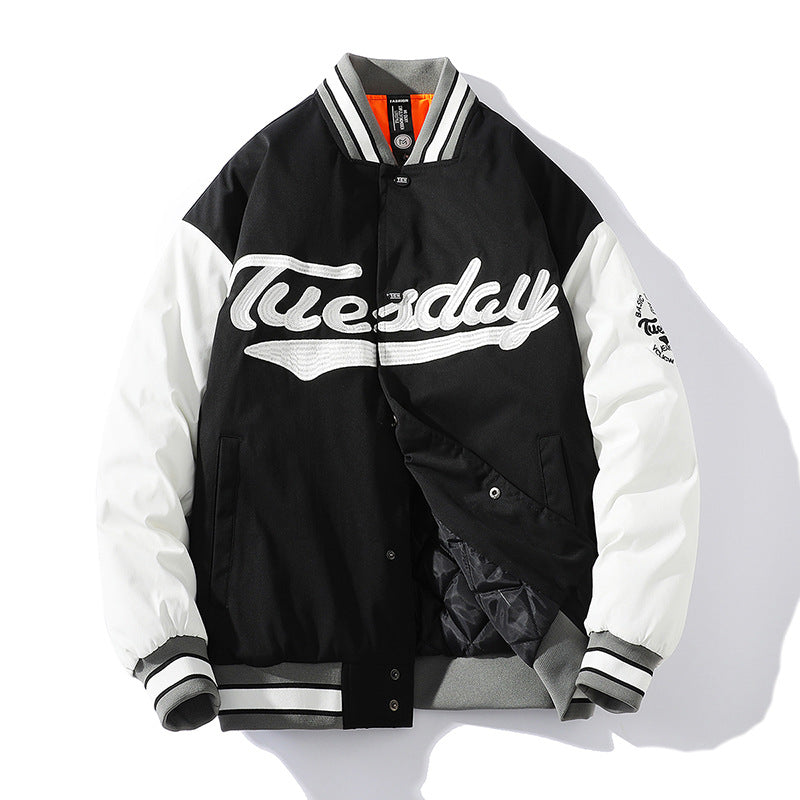 Cotton Padded Embroidered Bomber Jacket American Baseball Uniform