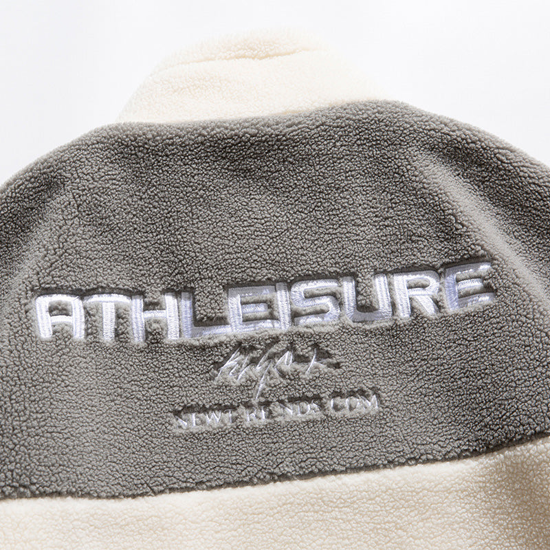 Men's Fashion Stitching Embroidery Sherpa Jackets