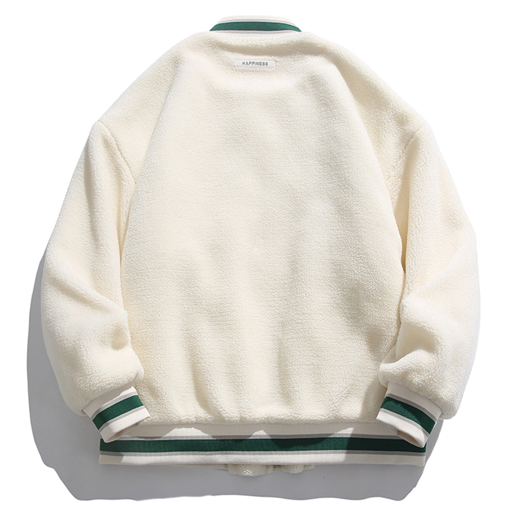 Better Coat Men's Embroidery Sherpa Bomber Jackets