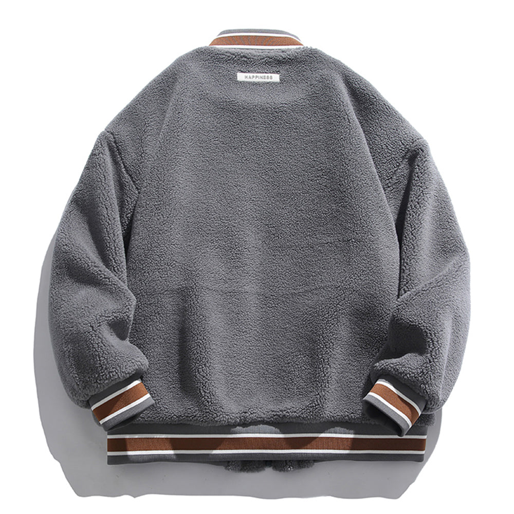 Better Coat Men's Embroidery Sherpa Bomber Jackets