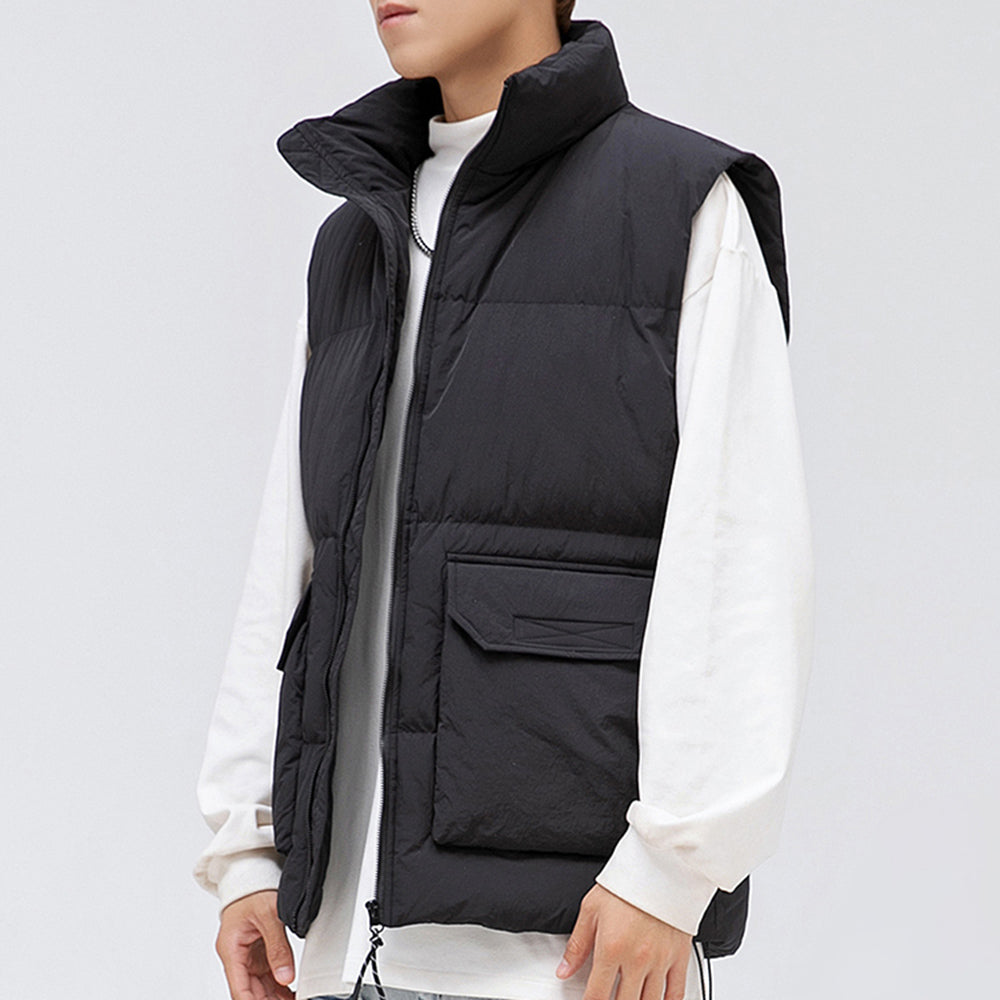 Men's Stylish Zipper Up Down Vest