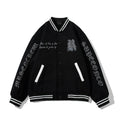 Printed Vintage Fleece Men's Jacket Baseball Jersey