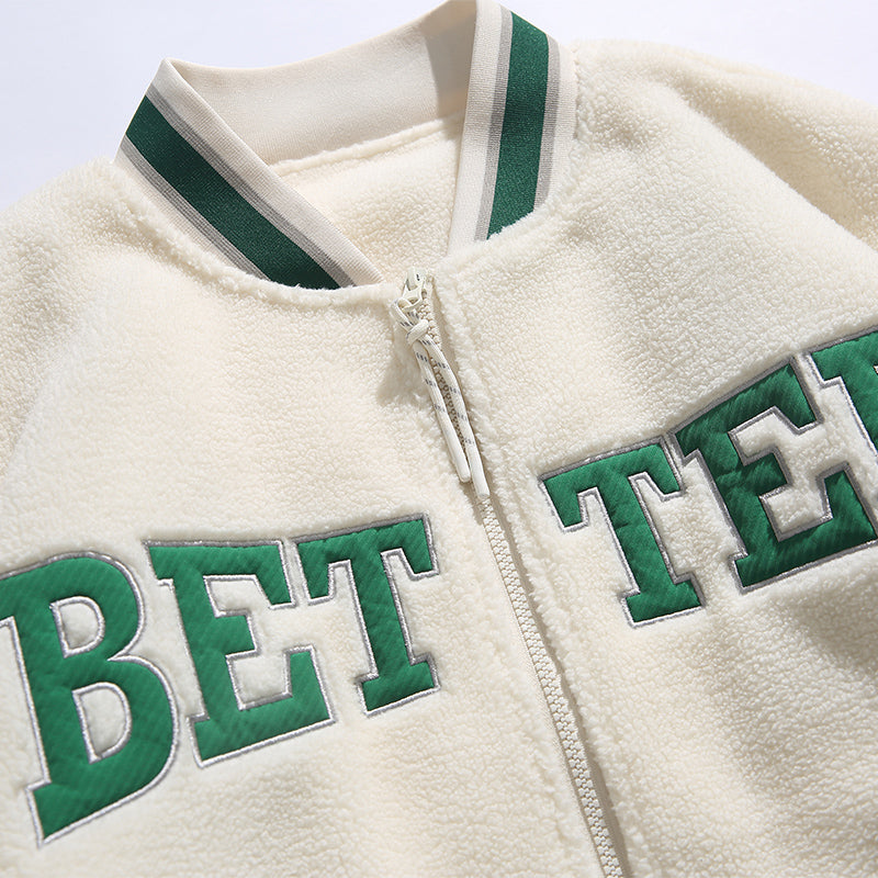 Better Coat Men's Embroidery Sherpa Bomber Jackets