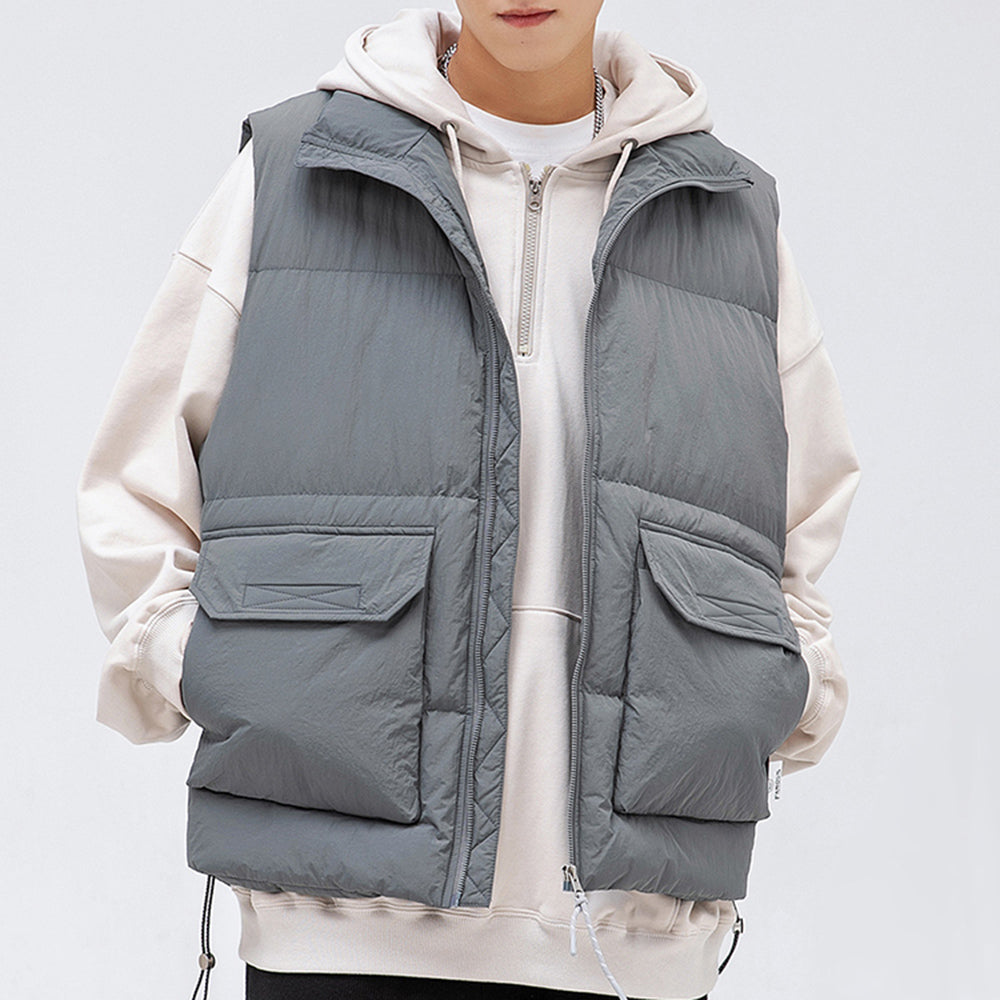 Men's Stylish Zipper Up Down Vest
