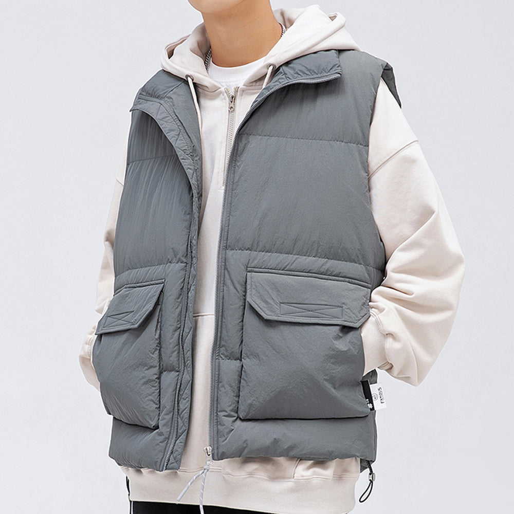 Men's Stylish Zipper Up Down Vest