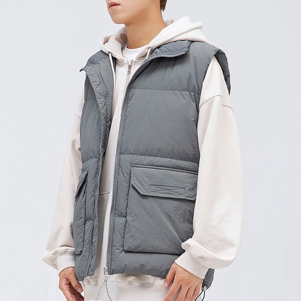 Men's Stylish Zipper Up Down Vest