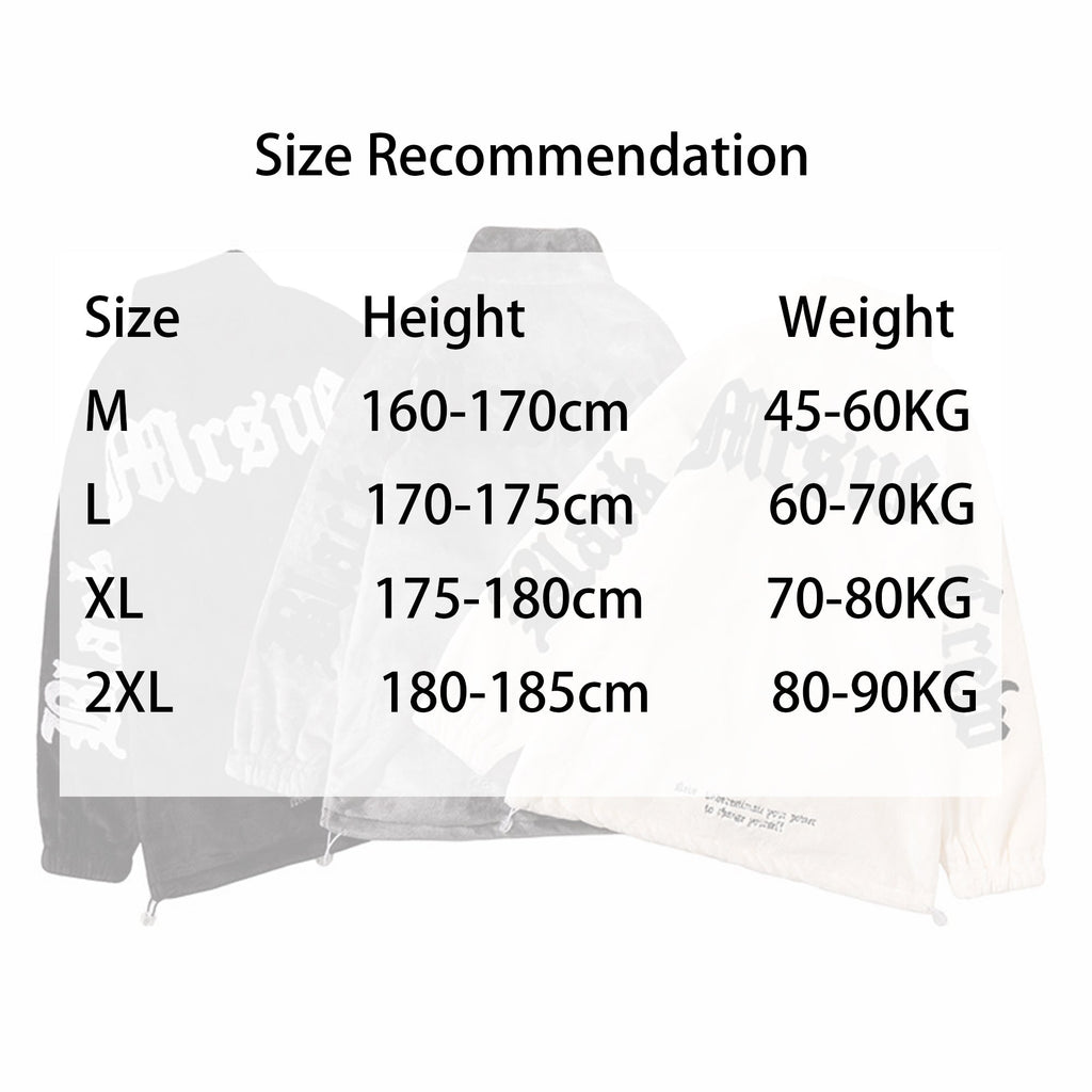 Letter Embroidered Plush Stand Collar Men's Jacket
