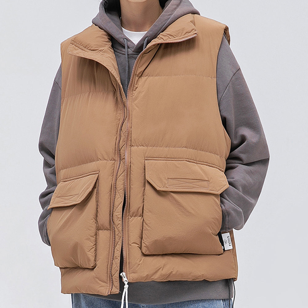 Men's Stylish Zipper Up Down Vest